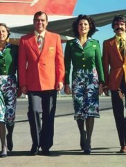 Los antiguos uniformes de Qantas en los años 70 y 80