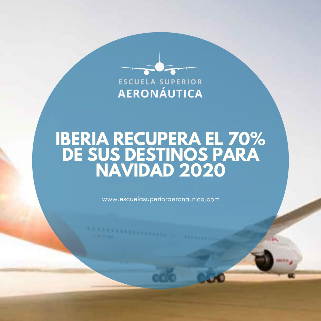 Iberia recupera el 70% de sus destinos para Navidad 2020