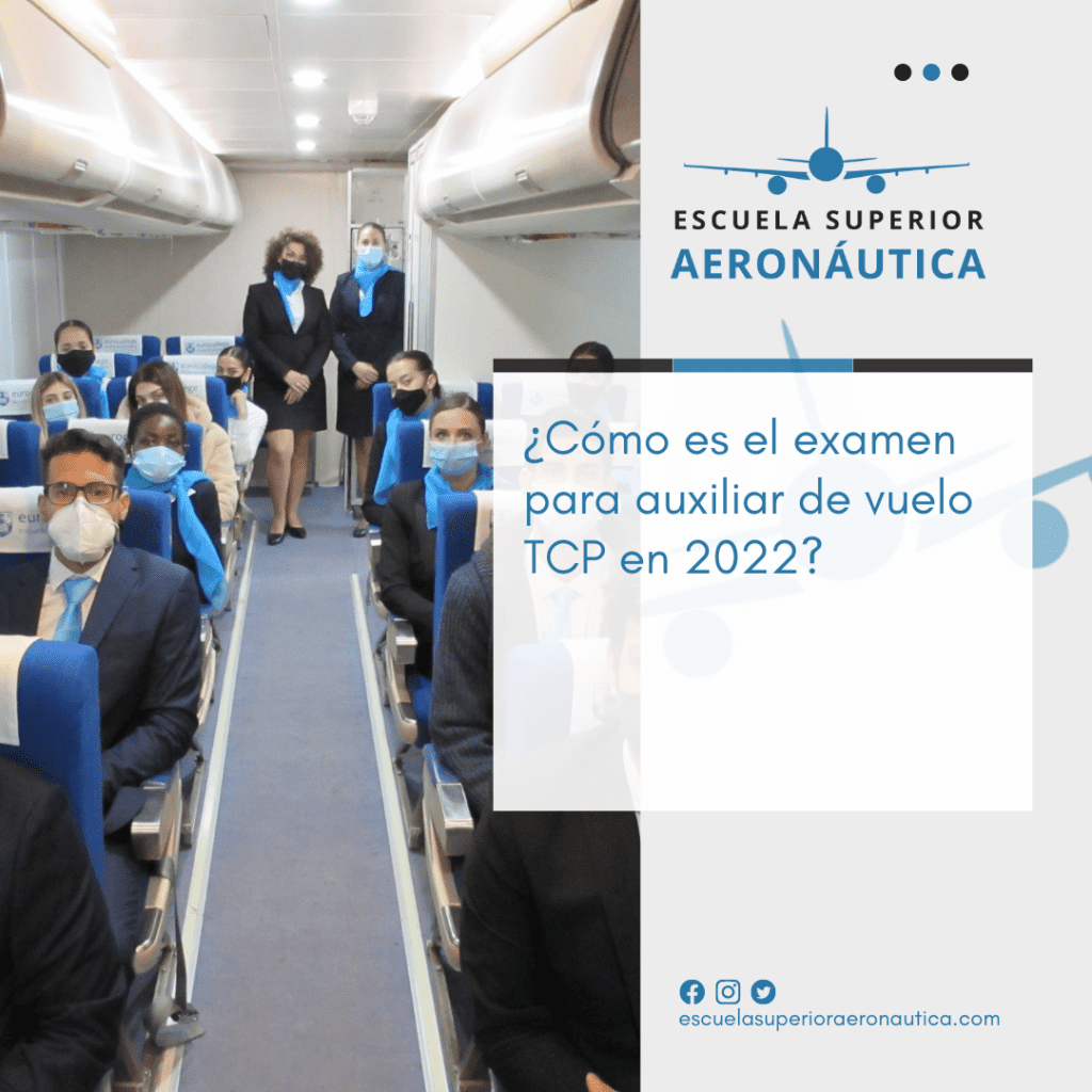 ¿Cómo es el examen para auxiliar de vuelo TCP en 2022?