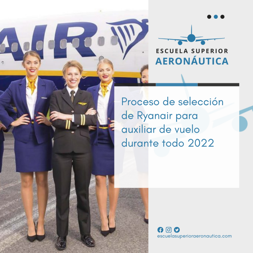 Empleo TCP: Proceso de selección de Ryanair para auxiliar de vuelo durante todo 2022