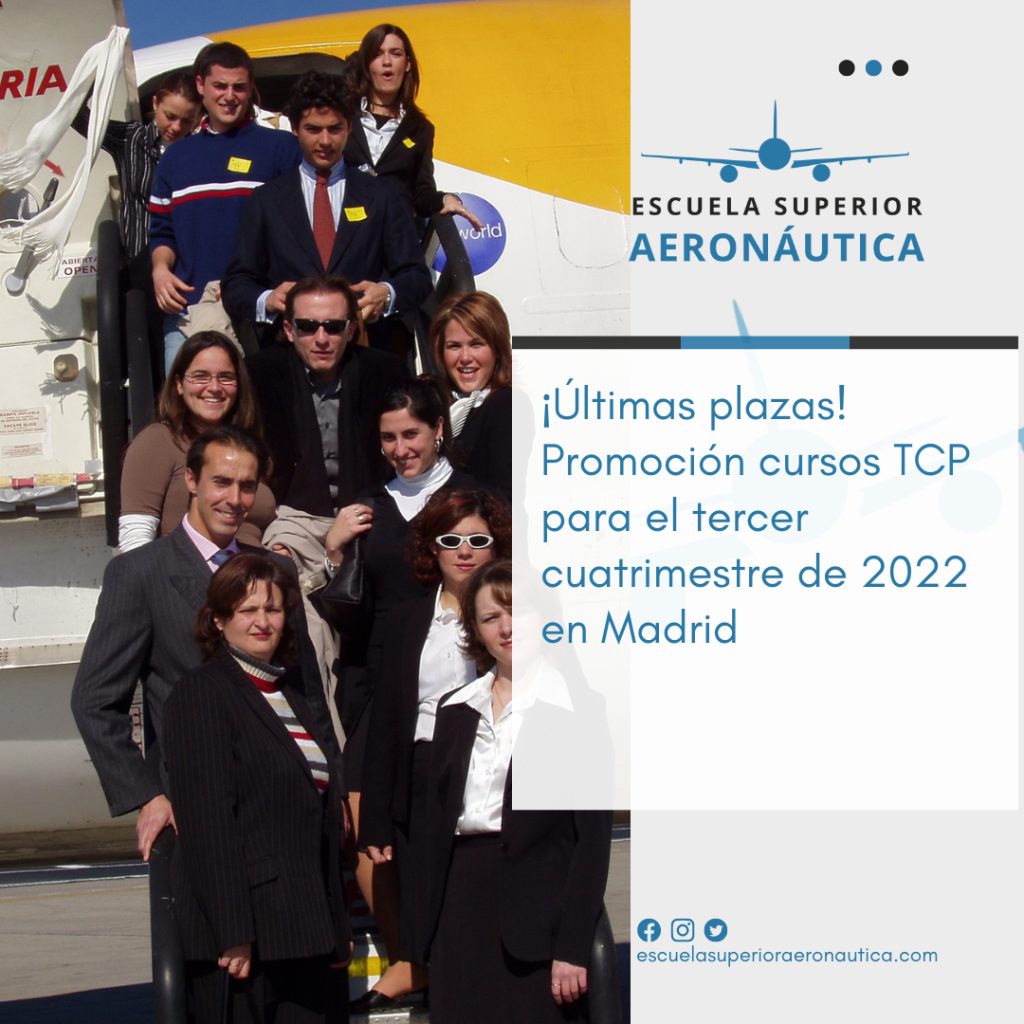 ¡Últimas plazas! Promoción cursos TCP de tardes para el tercer cuatrimestre de 2022 en Madrid