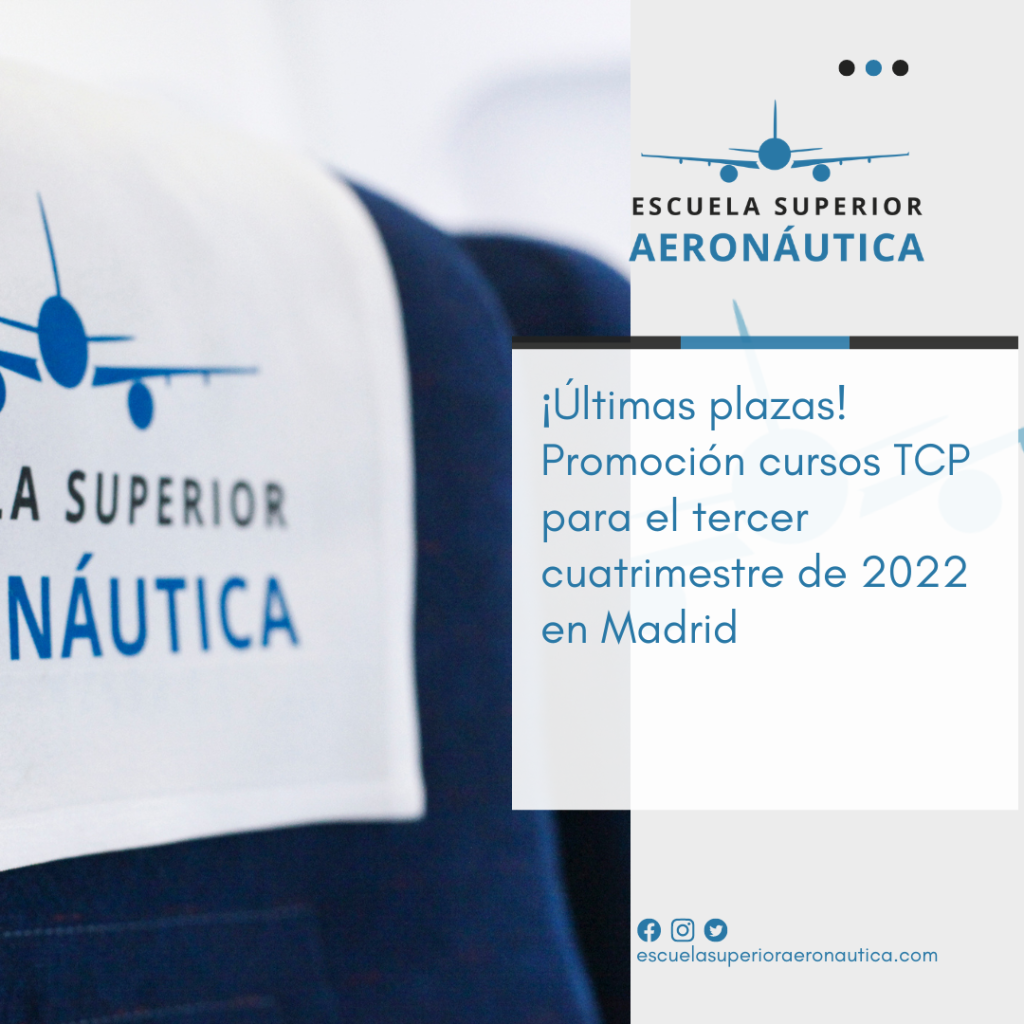 ¡Últimas plazas! Promoción cursos TCP para el tercer cuatrimestre de 2022 en Madrid