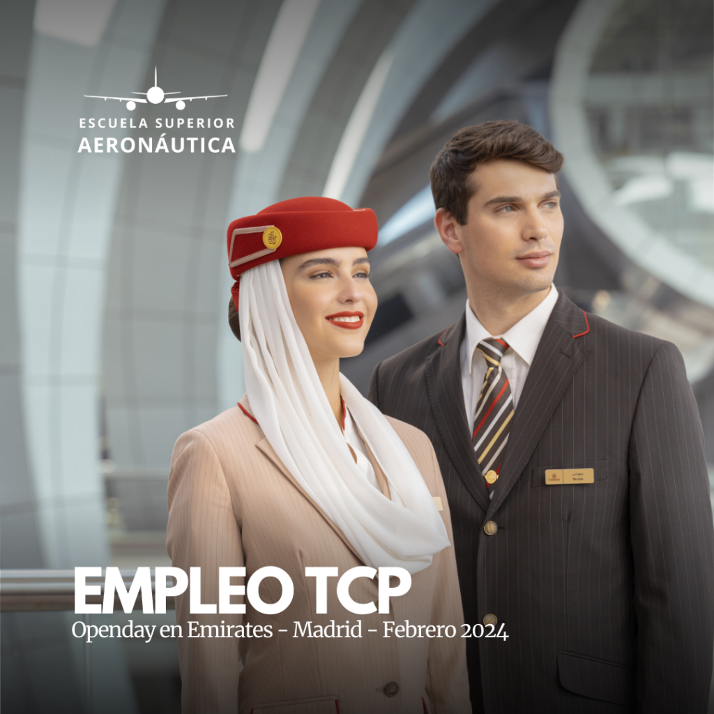 Oferta de empleo TCP: Dos Openday de Emirates en Madrid durante el mes de febrero de 2024