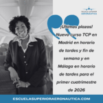 ¡Últimas plazas! Nuevo curso TCP en Madrid en horario de tardes y fin de semana y en Málaga en horario de tardes para el primer cuatrimestre de 2026
