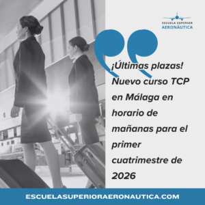 ¡Últimas plazas! Nuevo curso TCP en Málaga en horario de mañanas para el primer cuatrimestre de 2026
