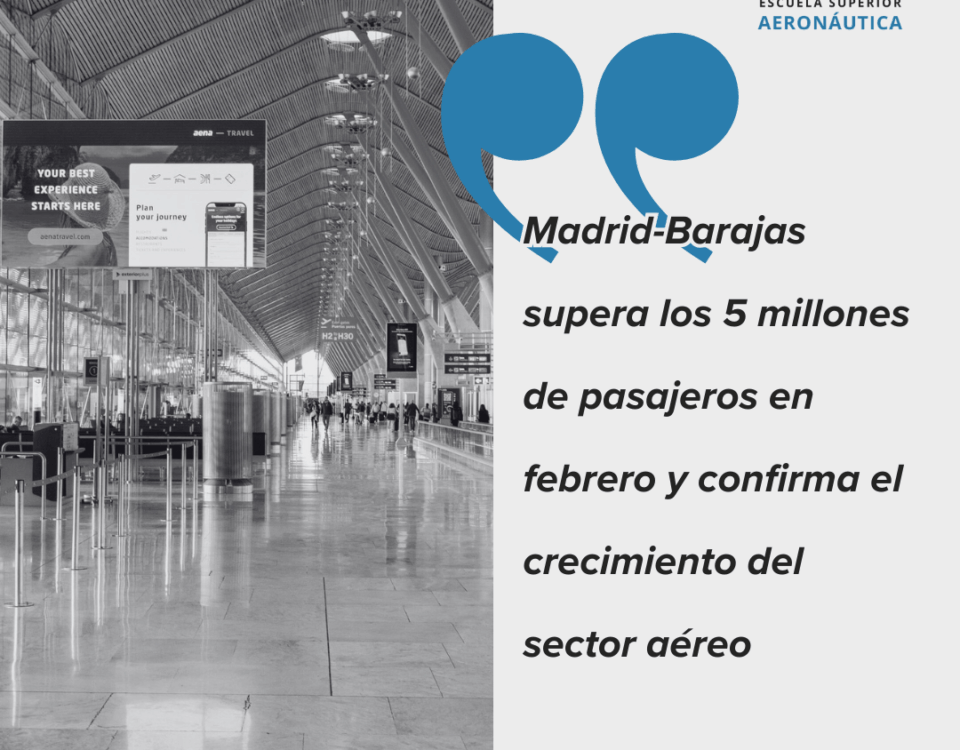 Madrid-Barajas supera los 5 millones de pasajeros en febrero y confirma el crecimiento del sector aéreo