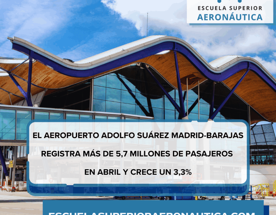 Curso de TCP El Aeropuerto Adolfo Suárez Madrid-Barajas registra más de 5,7 millones de pasajeros en abril y crece un 3,3%
